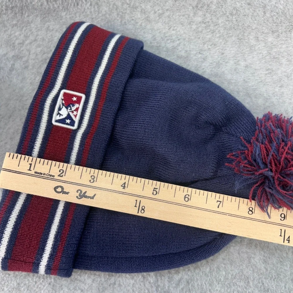 Arkansas Naturals Mens Navy New Era Beanie MiLB Pom Knit Hat OSFA